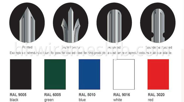 Powder Coated Steel Palisade Fence